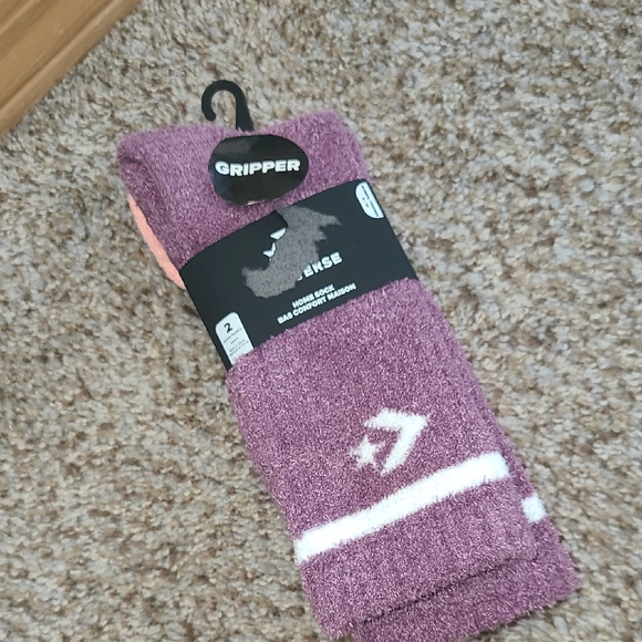 Converse Purple Crew Socks - Picture 1 of 5